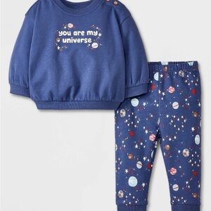 Cat & Jack Blue and White Sweatshirt You Are My Universe